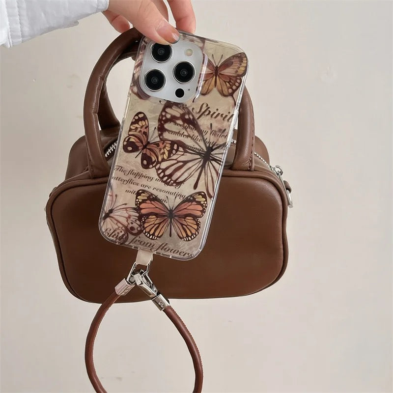 Süße Schmetterlings-Handyhülle für iPhone 13 14 15 16 Pro Max – Stilvolle Schutzhülle für Apple