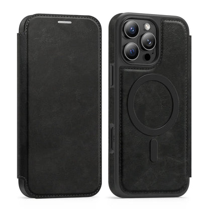 Luxuriöse MagSafe iPhone-Hülle aus Leder – 360°-Schutz, Kartenfach &amp; elegantes Design