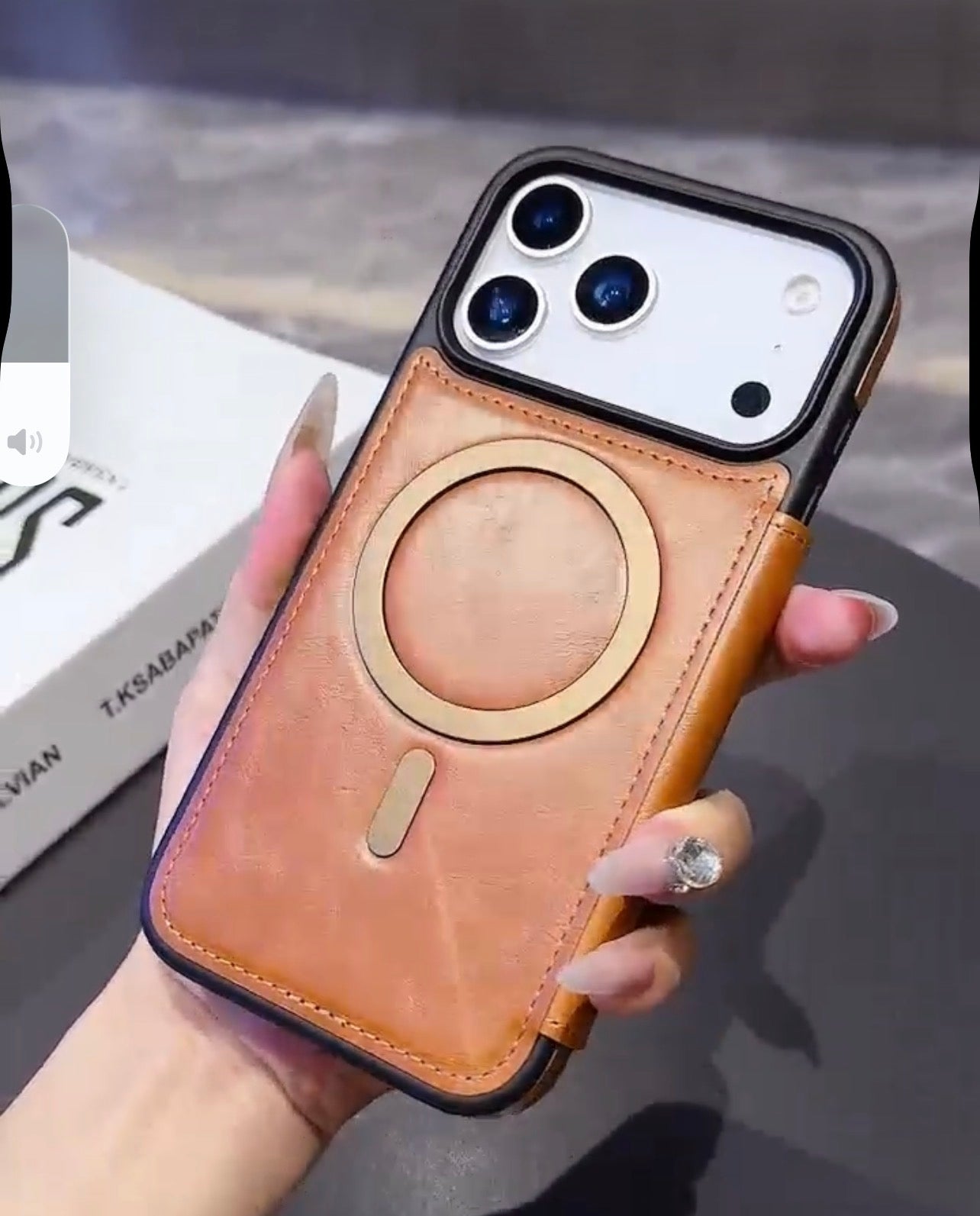 Luxuriöse MagSafe iPhone-Hülle aus Leder – 360°-Schutz, Kartenfach &amp; elegantes Design