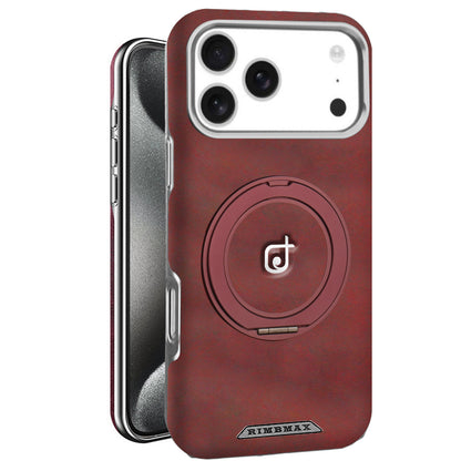 Red phone case with a circular design on a white background
