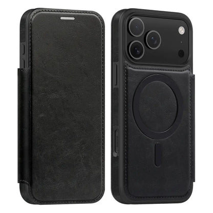 Luxuriöse MagSafe iPhone-Hülle aus Leder – 360°-Schutz, Kartenfach &amp; elegantes Design
