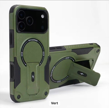 MagSafe Stoßfeste Hülle für iPhone 12–17 Pro Max – Robuster Schutz, Aufstellfunktion &amp; verschiedene Farben