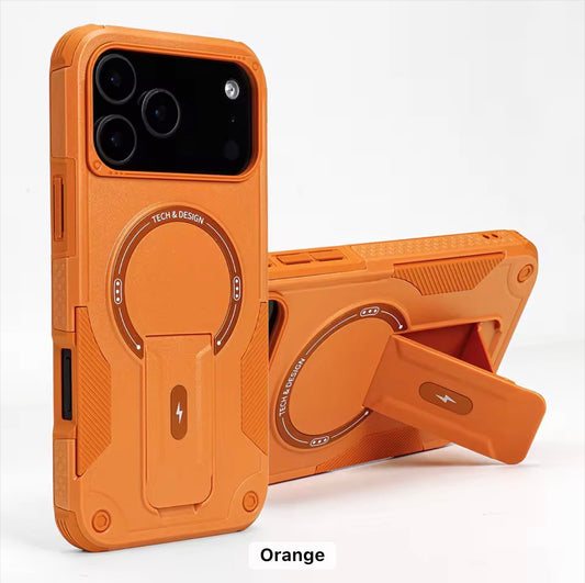 MagSafe Stoßfeste Hülle für iPhone 12–17 Pro Max – Robuster Schutz, Aufstellfunktion &amp; verschiedene Farben