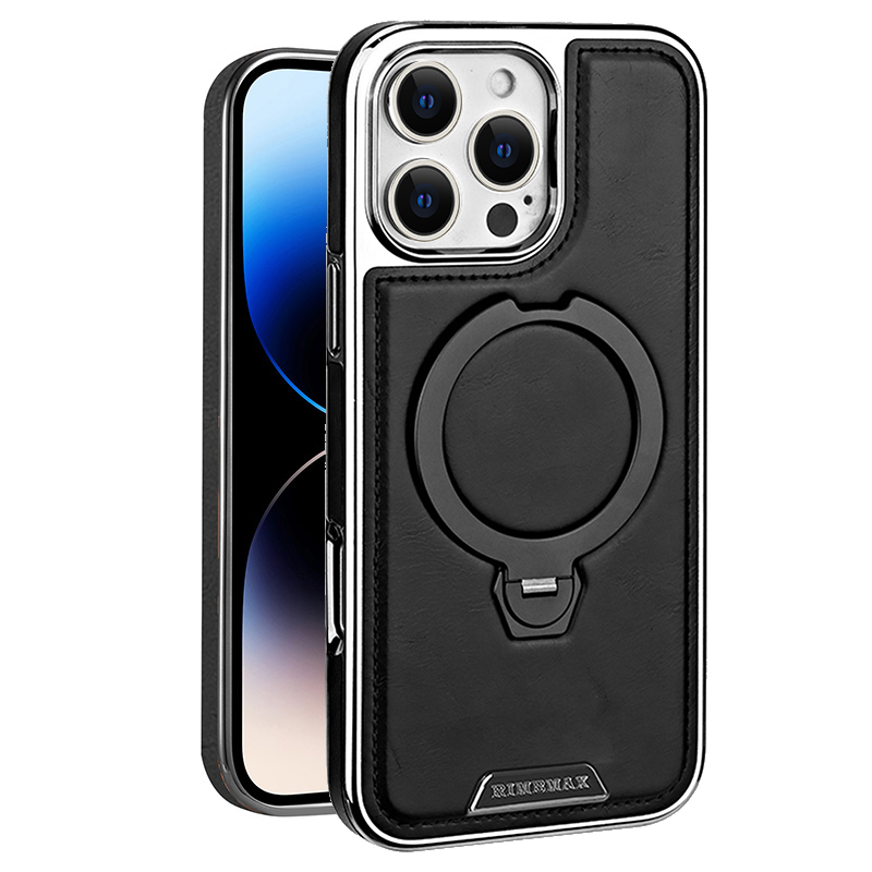 Luxuriöse MagSafe iPhone-Hülle aus Leder mit integriertem Ständer – für alle, die echte Qualität schätzen