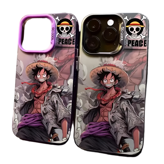 Anime One Piece Luffy phone case for iPhone 12 to 16, durable and stylish manga-themed back cover