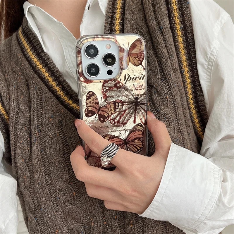 Süße Schmetterlings-Handyhülle für iPhone 13 14 15 16 Pro Max – Stilvolle Schutzhülle für Apple