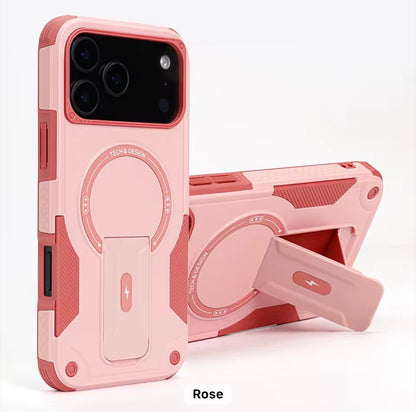 MagSafe Stoßfeste Hülle für iPhone 12–17 Pro Max – Robuster Schutz, Aufstellfunktion &amp; verschiedene Farben