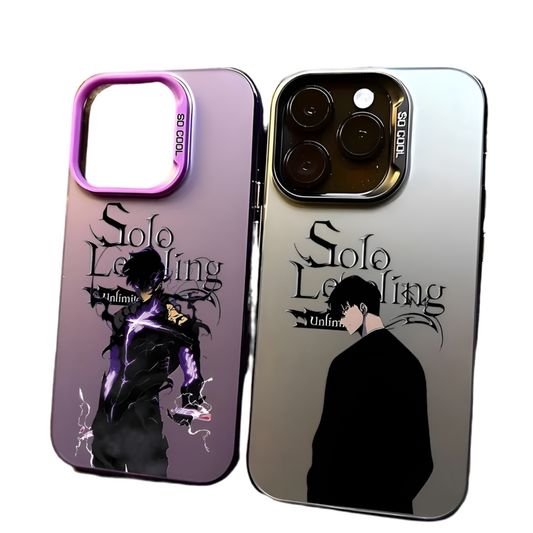 Anime Solo Leveling phone case for iPhone with anti-fall matte back cover design