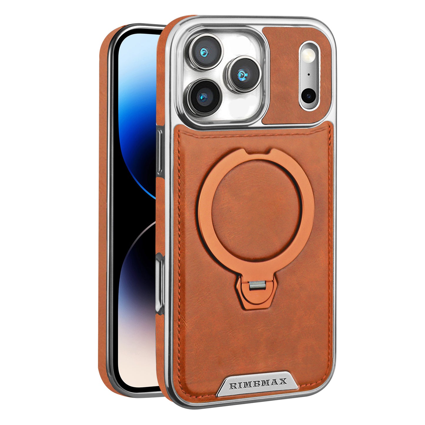 Luxuriöse MagSafe iPhone-Hülle aus Leder mit integriertem Ständer – für alle, die echte Qualität schätzen