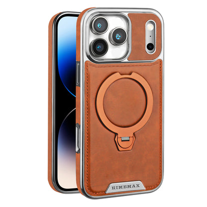 Luxuriöse MagSafe iPhone-Hülle aus Leder mit integriertem Ständer – für alle, die echte Qualität schätzen