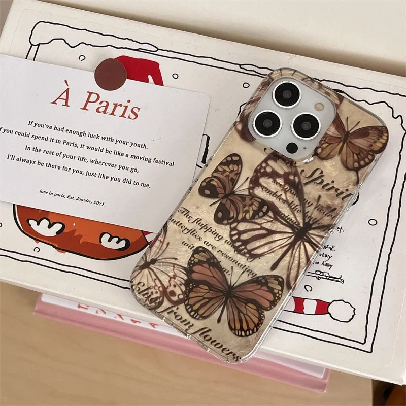 Süße Schmetterlings-Handyhülle für iPhone 13 14 15 16 Pro Max – Stilvolle Schutzhülle für Apple