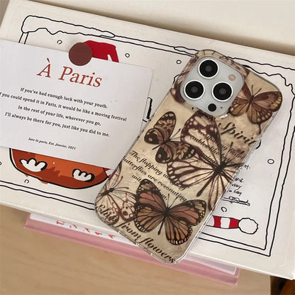 Süße Schmetterlings-Handyhülle für iPhone 13 14 15 16 Pro Max – Stilvolle Schutzhülle für Apple