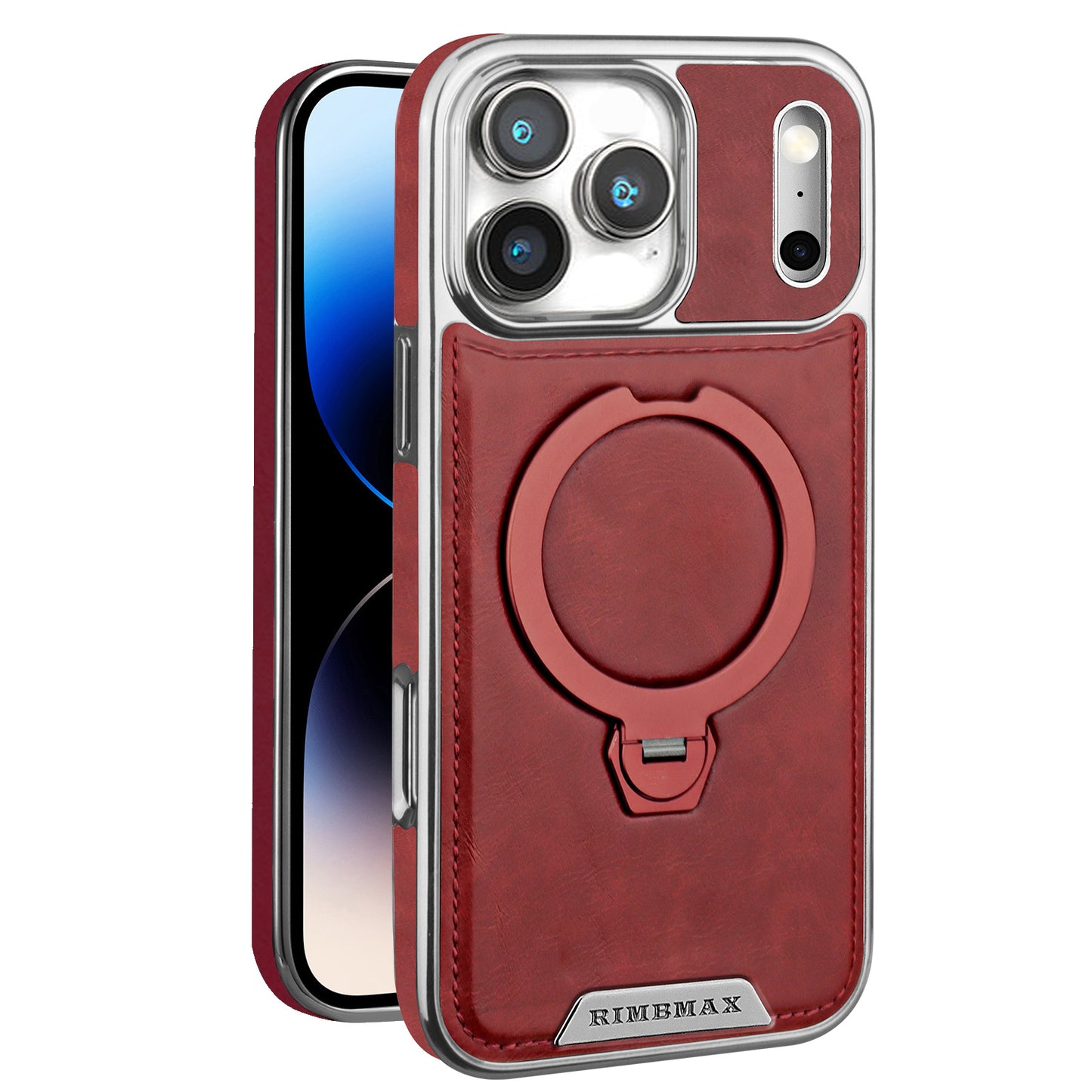 Luxuriöse MagSafe iPhone-Hülle aus Leder mit integriertem Ständer – für alle, die echte Qualität schätzen