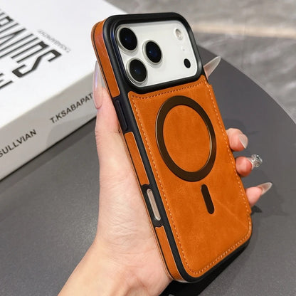 Luxuriöse MagSafe iPhone-Hülle aus Leder – 360°-Schutz, Kartenfach &amp; elegantes Design