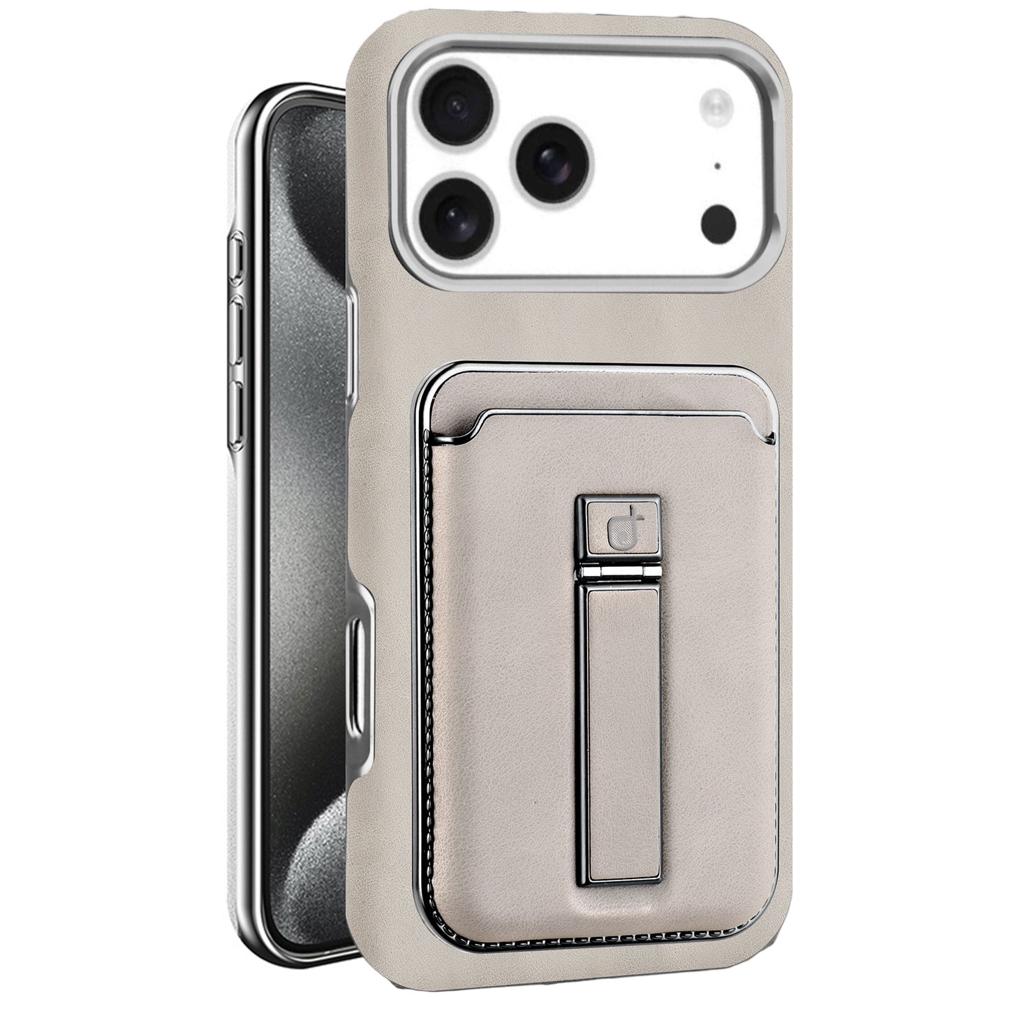 Magnetische Lederhülle für das iPhone mit Ständer und Kartenhalter – Schützend und stilvoll