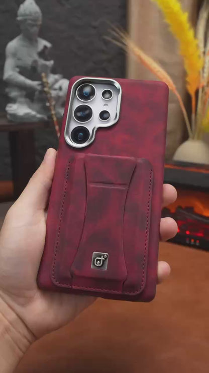 Luxuriöse magnetische Lederhülle mit Brieftasche für Samsung Ultra – eleganter Schutz trifft auf zeitlose Eleganz